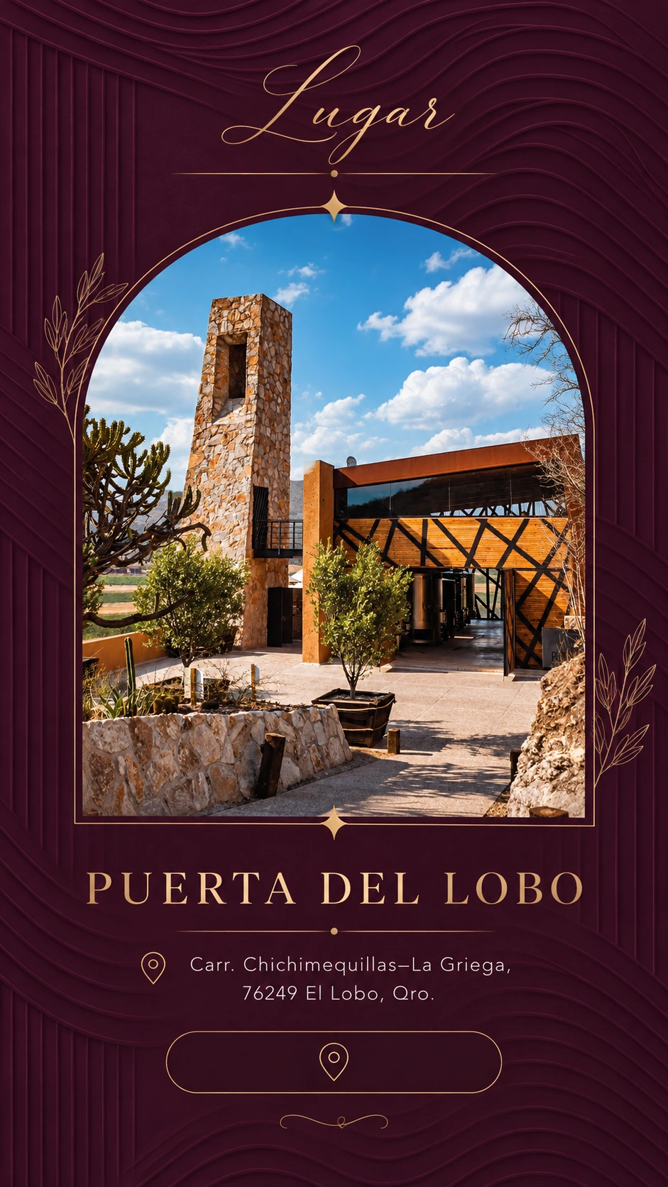 Lugar: Puerta del Lobo. Carr. Chichimequillas-La Griega, 76249 El Lobo, Qro.